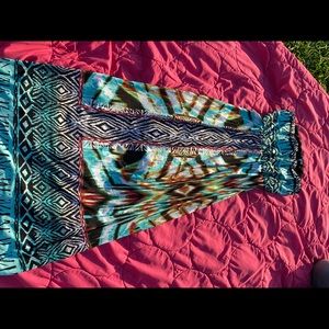 Printed blue bailey dress